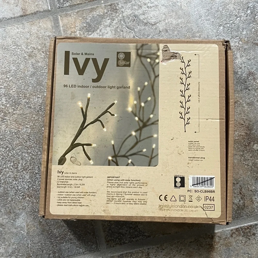 Free People Solar Ivy Branch Lights NIB